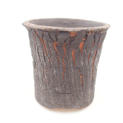 Ceramic bonsai bowl 11 x 11 x 11 cm, gray color - 1
