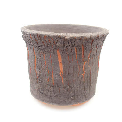 Ceramic bonsai bowl 13 x 13 x 10.5 cm, gray color - 1