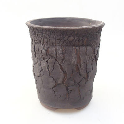 Ceramic bonsai bowl 13 x 13 x 14.5 cm, gray color - 1