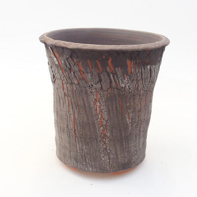 Ceramic bonsai bowl 13 x 13 x 13.5 cm, gray color - 1