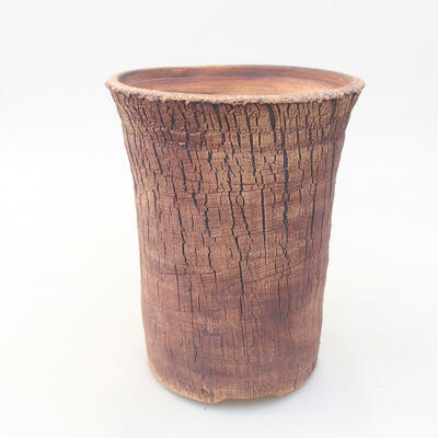 Ceramic bonsai bowl 12.5 x 12.5 x 16 cm, gray color - 1