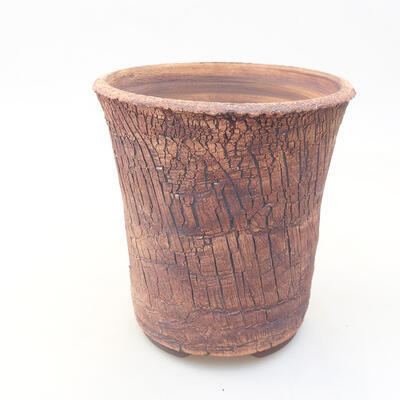 Ceramic bonsai bowl 13 x 13 x 14 cm, gray color - 1