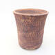 Ceramic bonsai bowl 13 x 13 x 14 cm, gray color - 1/3