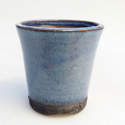 Ceramic bonsai bowl 7 x 7 x 7 cm, color blue - 1
