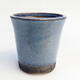 Ceramic bonsai bowl 7 x 7 x 7 cm, color blue - 1/3