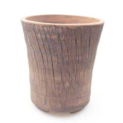 Ceramic bonsai bowl 12 x 12 x 14 cm, color black - 1