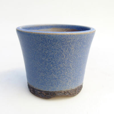Ceramic bonsai bowl 7.5 x 7.5 x 6.5 cm, color blue - 1