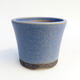 Ceramic bonsai bowl 7.5 x 7.5 x 6.5 cm, color blue - 1/3