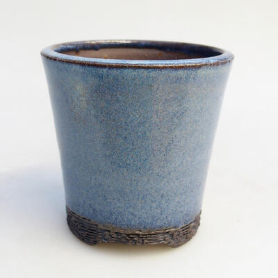 Ceramic bonsai bowl 7 x 7 x 7.5 cm, color blue - 1