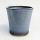 Ceramic bonsai bowl 7 x 7 x 7.5 cm, color blue - 1/3