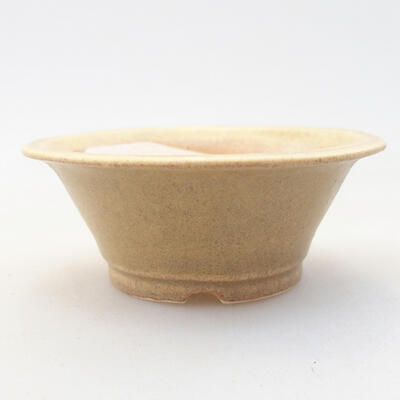 Mini bonsai bowl 7 x 7 x 3 cm, beige color - 1