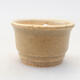 Mini bonsai bowl 3.5 x 3.5 x 2.5 cm, beige color - 1/3
