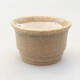 Mini bonsai bowl 3.5 x 3.5 x 2 cm, beige color - 1/3