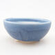 Mini bonsai bowl 6 x 6 x 2.5 cm, color blue - 1/3