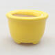 Mini bonsai bowl 3.5 x 3.5 x 2.5 cm, yellow color - 1/3