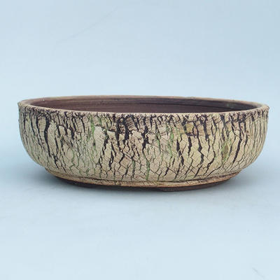 Ceramic bonsai bowl 21 x 21 x 6,5 cm, color cracked - 1
