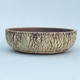 Ceramic bonsai bowl 21 x 21 x 6,5 cm, color cracked - 1/3