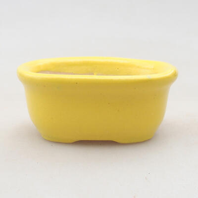 Mini bonsai bowl 6 x 5 x 2.5 cm, color yellow - 1