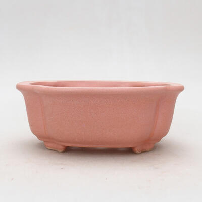 Ceramic bonsai bowl 13 x 10 x 5.5 cm, color pink - 1