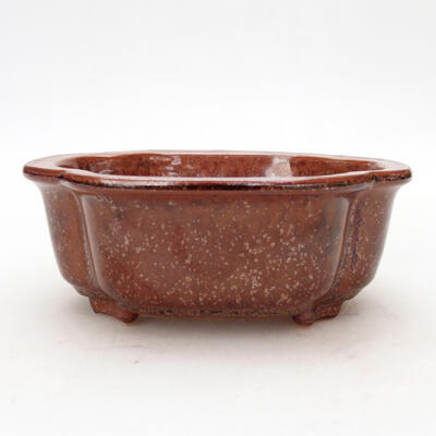 Ceramic bonsai bowl 13 x 10 x 5.5 cm, color brown - 1