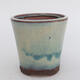 Ceramic bonsai bowl 9 x 9 x 9 cm, color blue - 1/3