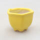 Mini bonsai bowl 3.5 x 3.5 x 3 cm, yellow color - 1/3