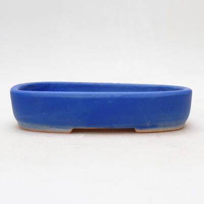 Ceramic bonsai bowl 16 x 11 x 6 cm, color blue - 1