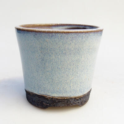 Ceramic bonsai bowl 8 x 8 x 7 cm, color blue - 1