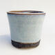 Ceramic bonsai bowl 8 x 8 x 7 cm, color blue - 1/3