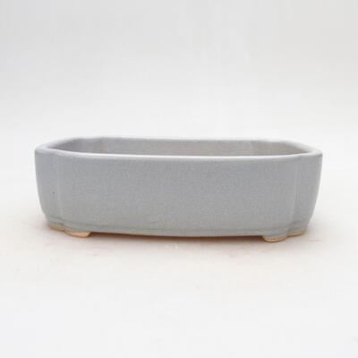 Ceramic bonsai bowl 15 x 11 x 4.5 cm, color gray - 1