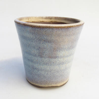 Ceramic bonsai bowl 8 x 8 x 8 cm, color blue - 1
