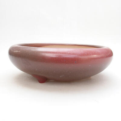 Ceramic bonsai bowl 20 x 20 x 6.5 cm, wine color - 1