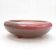 Ceramic bonsai bowl 20 x 20 x 6.5 cm, wine color - 1/3