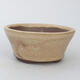 Ceramic bonsai bowl 9 x 9 x 4 cm, color beige - 1/3