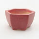 Mini bonsai bowl 4 x 3.5 x 2 cm, color red - 1/3
