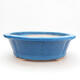 Ceramic bonsai bowl 25.5 x 25.5 x 8.5 cm, color blue - 1/3