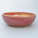 Ceramic bonsai bowl 16.5 x 16.5 x 5 cm, color pink - 1/3