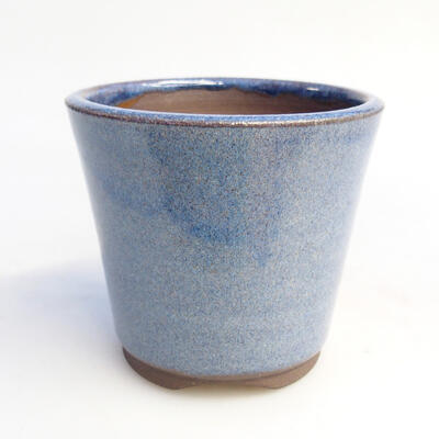 Ceramic bonsai bowl 7.5 x 7.5 x 7 cm, color blue - 1