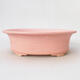 Ceramic bonsai bowl 21.5 x 17.5 x 6.5 cm, color pink - 1/3