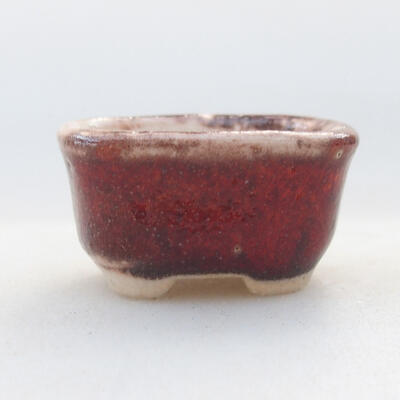 Mini bonsai bowl 3 x 2.5 x 1.5 cm, color red - 1