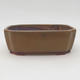 Ceramic bonsai bowl 17 x 14.5 x 6 cm, brown color - 1/3