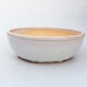 Ceramic bonsai bowl 18.5 x 18.5 x 6 cm, color pink and white - 1/3