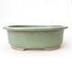 Ceramic bonsai bowl 25 x 21.5 x 8 cm, color green-brown - 1/3