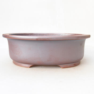 Ceramic bonsai bowl 25 x 21.5 x 8 cm, color brown - 1