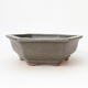 Ceramic bonsai bowl 23 x 21 x 8 cm, color gray - 1/3