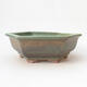 Ceramic bonsai bowl 23 x 21 x 8 cm, color brownish green - 1/3
