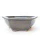 Ceramic bonsai bowl 27.5 x 24.5 x 9 cm, metallic color - 1/3