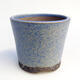 Ceramic bonsai bowl 7.5 x 7.5 x 6.5 cm, color blue - 1/3
