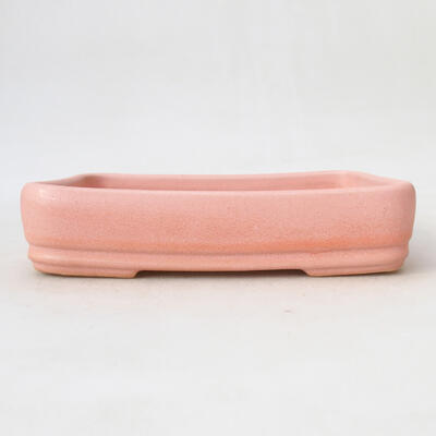 Ceramic bonsai bowl 17 x 12 x 3.5 cm, color pink - 1