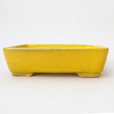Ceramic bonsai bowl 17.5 x 13 x 5 cm, color yellow - 1